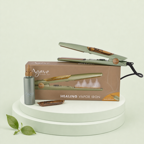 اتو مو آگاوه بخار دار با تزريق روغن آگاوه HEALING VAPOR IRON